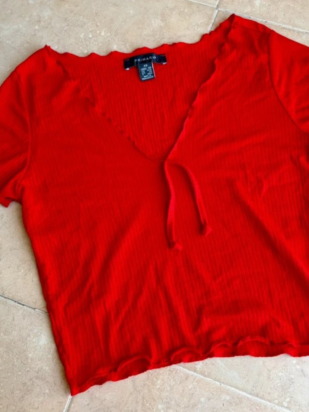 Red crop top